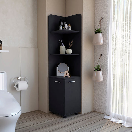 Freestanding Cabinet Kairatu , Bathroom, Black-0