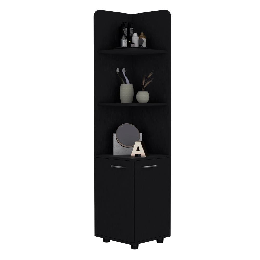 Freestanding Cabinet Kairatu , Bathroom, Black-4