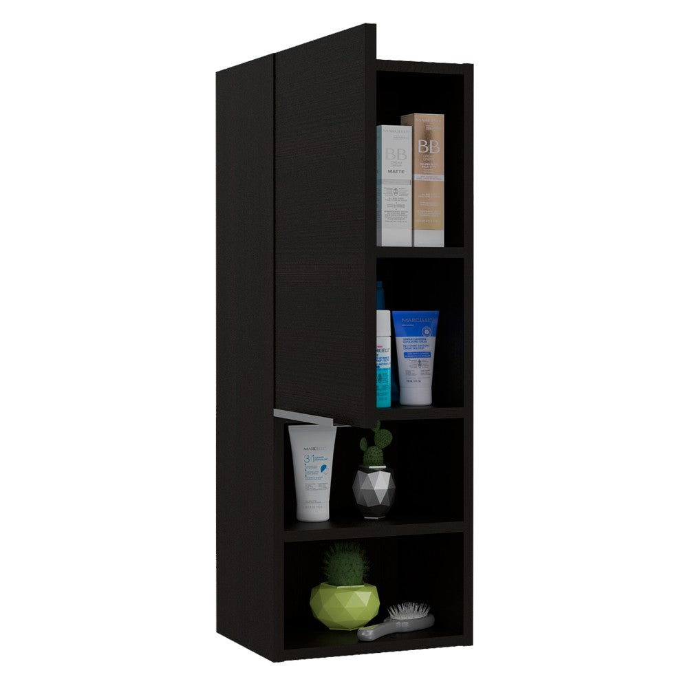 Medicine Cabinet Hazelton, Two Interior Shelves, Black Wengue Finish-4