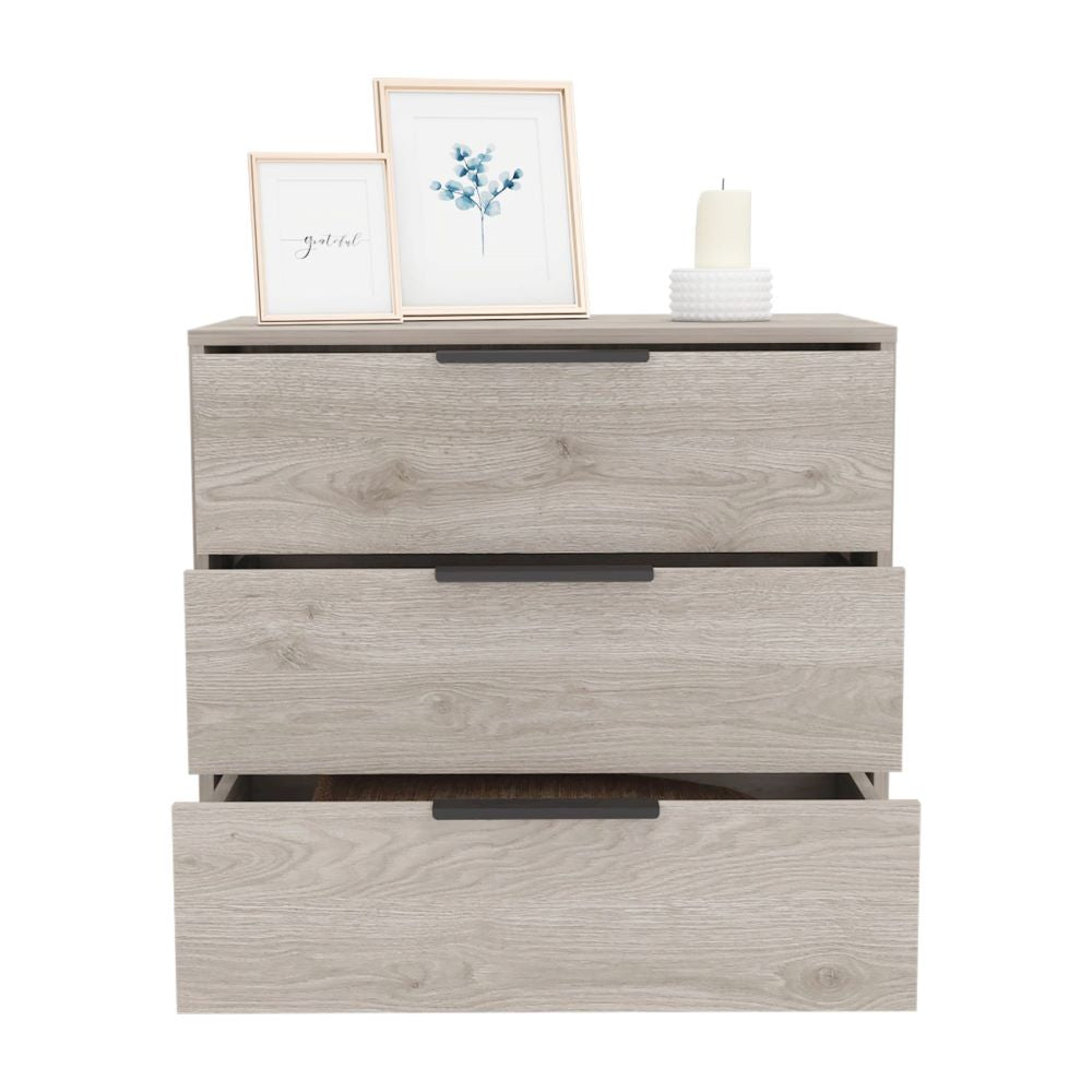 3 Drawers Dresser Maryland, Superior Top, Light Gray Finish-2