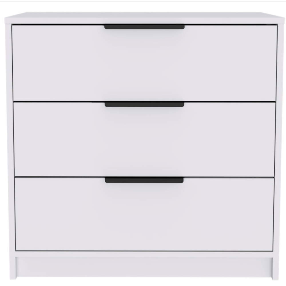 3 Drawers Dresser Maryland, Superior Top, White Finish-3