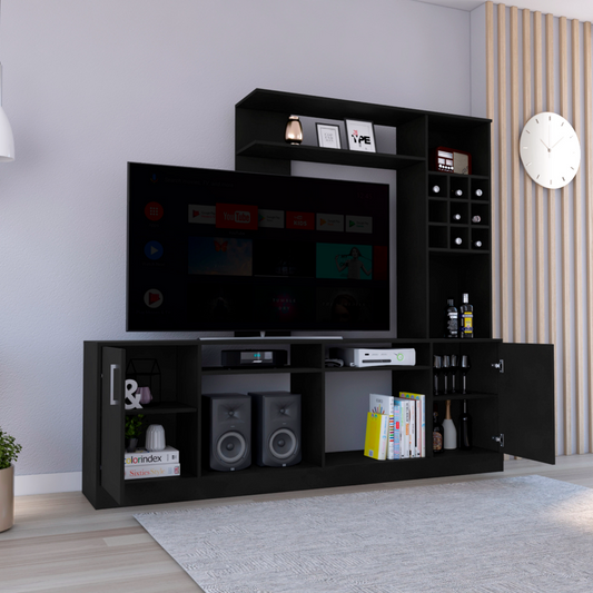 Entertainment Center Modoc For TV´s up 78", Black Wengue Finish-0