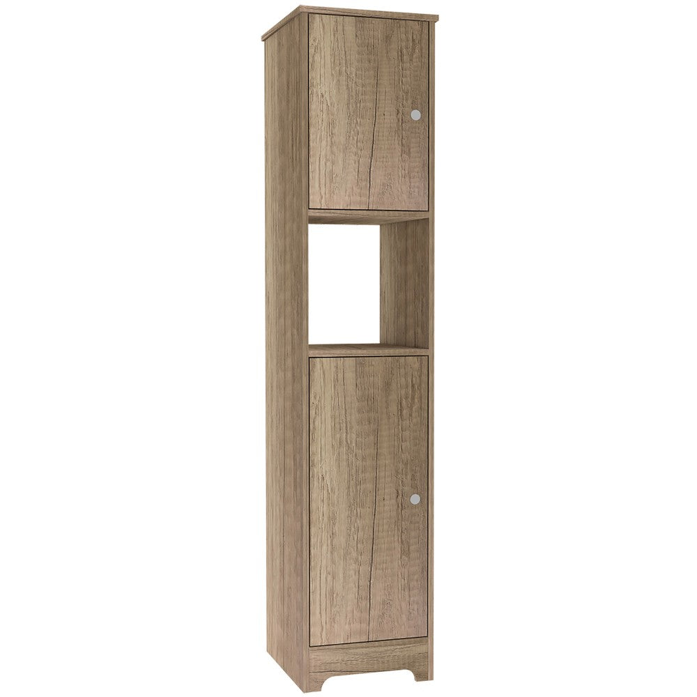 Linen Cabinet Albany, Four Interior Shelves, Light Oak Finish-3