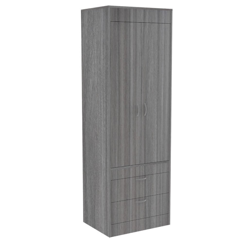 Armoire Tarento,Two Drawers, Light Gray Finish-3