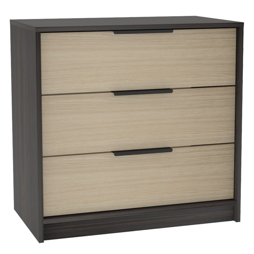 3 Drawers Dresser Maryland, Superior Top, Black Wengue / Pine Finish-3