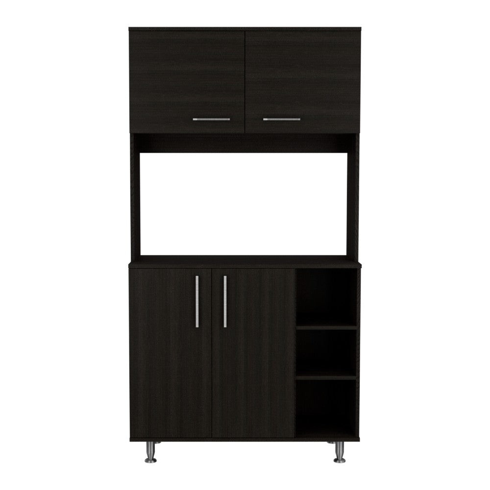 Pantry Cabinet Delaware, Double Door, Black Wengue Finish-3