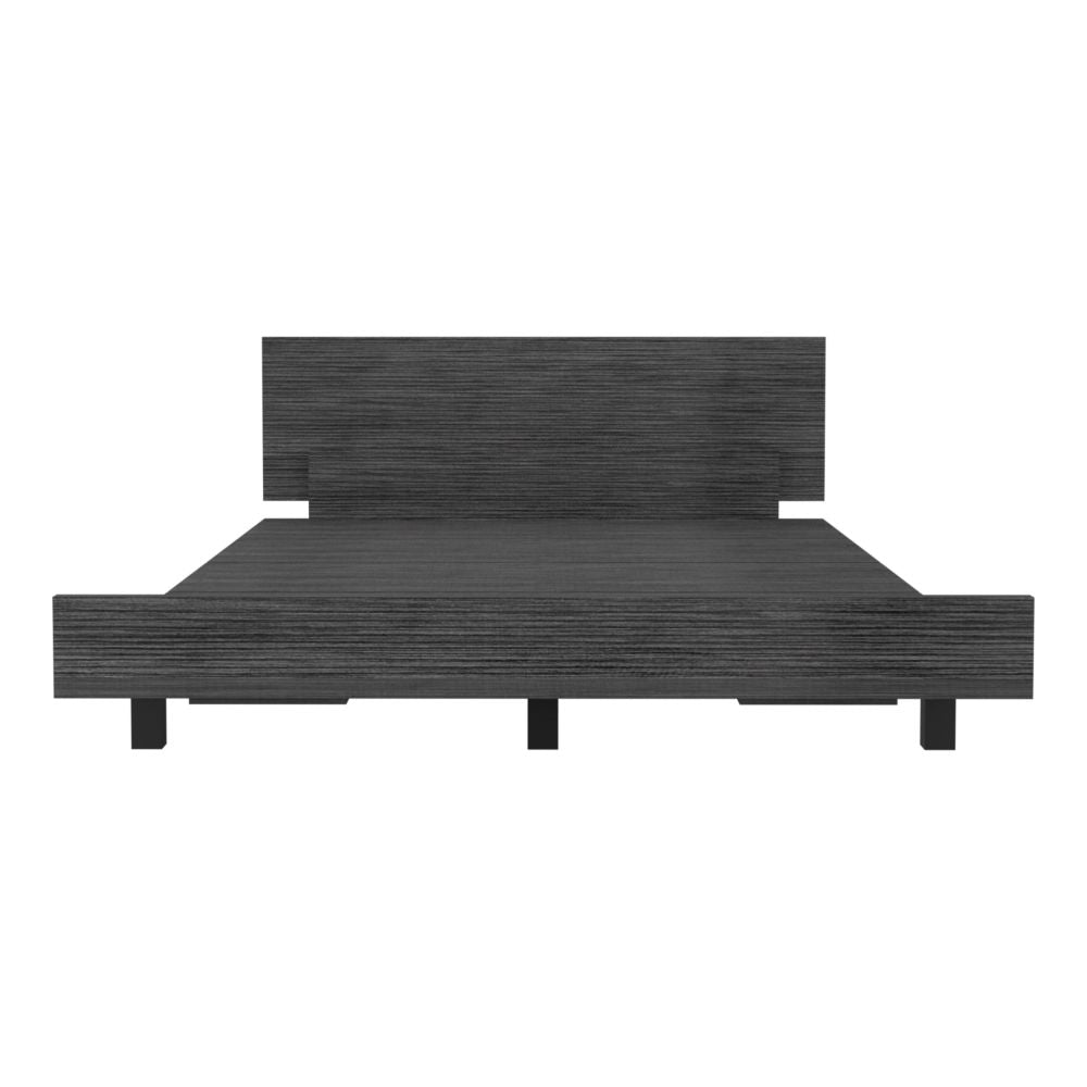 Twin Bed Base Cervants, Frame, Smokey Oak Finish-2