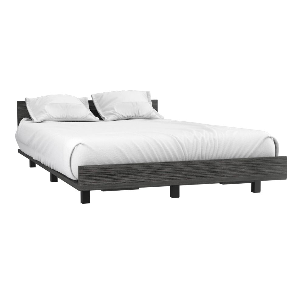 Twin Bed Base Cervants, Frame, Smokey Oak Finish-3