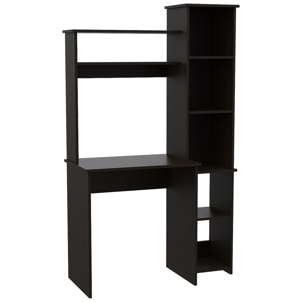 Desk Logan, Five Cubbies, Black Wengue Finish-2