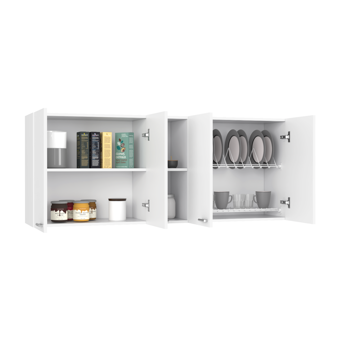 Wall Cabinet Ontario, Double Door, White Finish-3