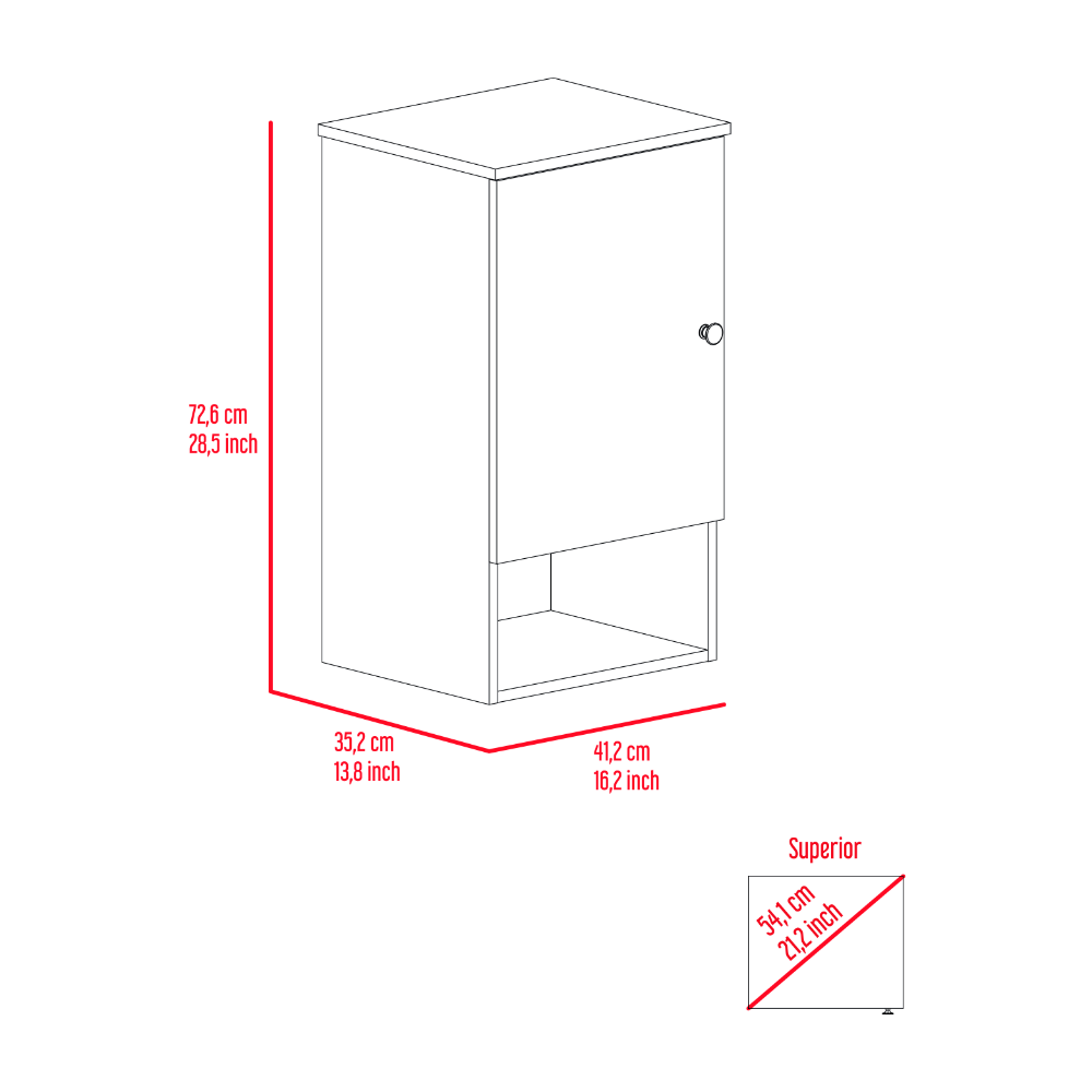 Medicine Cabinet Porto, Two Internal Shelves, Light Gray Finish-4