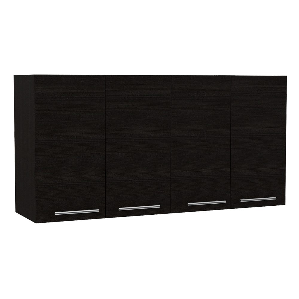 Kitchen Cabinet Durham, Four Doors, Black Wengue Finish-3