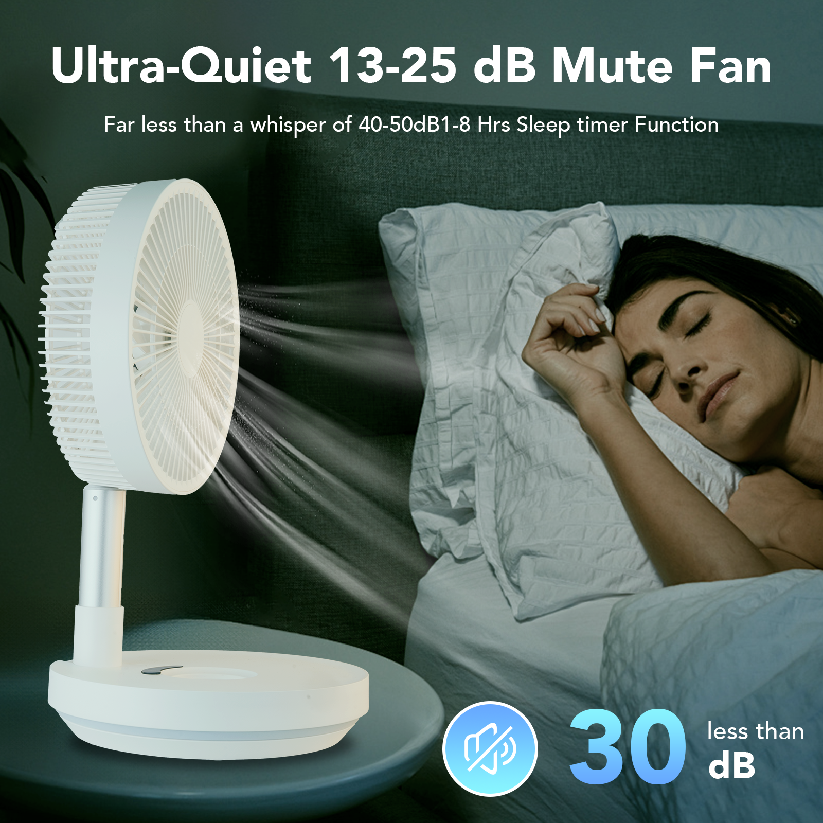 1Pcs Retractable Fan With LED Night Light-2