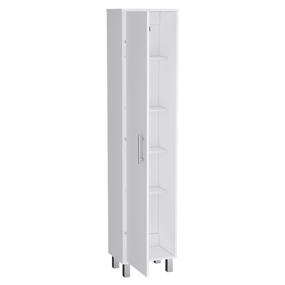 Storage Cabinet Buccan, Five Shelves, White Finish-4