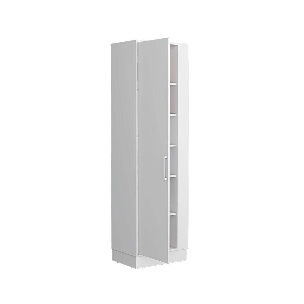 Storage Cabinet Manika, One Door and Shelves, White Finish-3