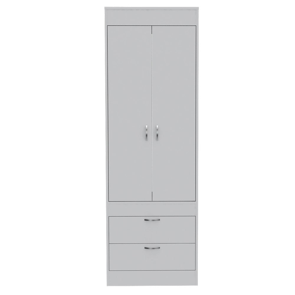 Armoire Tarento,Two Drawers, White Finish-4