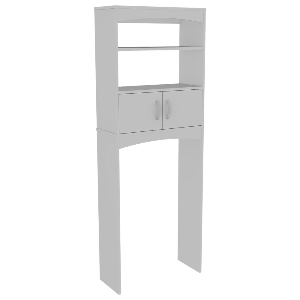 Over The Toilet Cabinet Valentia, Three Shelves, White Finish-3