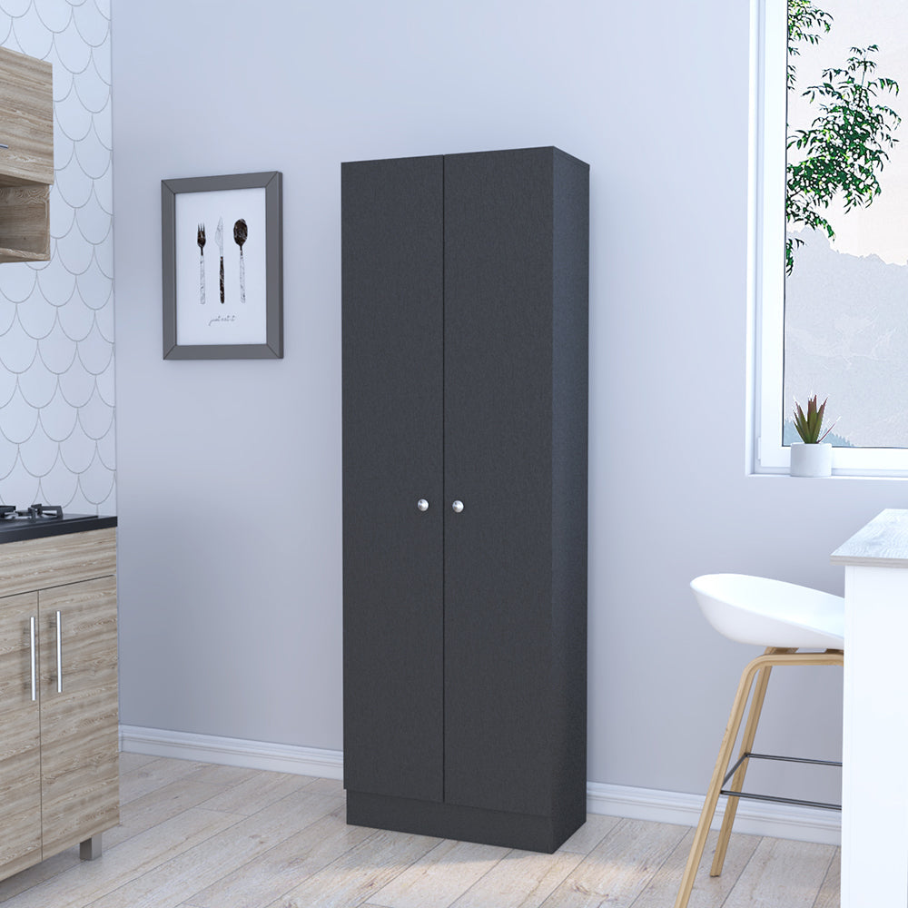 Storage Cabinet Pipestone, Double Door, Black Wengue Finish-0