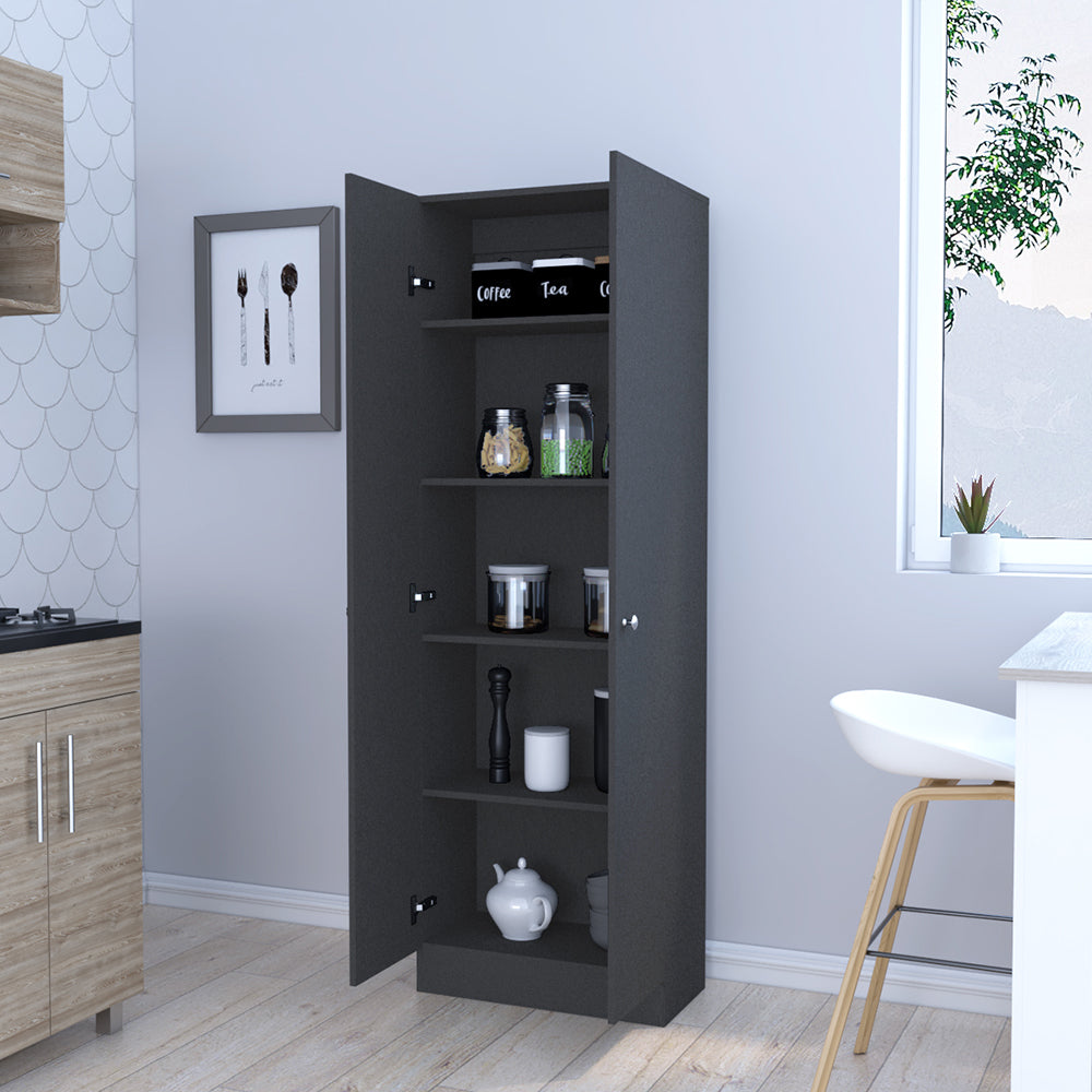 Storage Cabinet Pipestone, Double Door, Black Wengue Finish-1