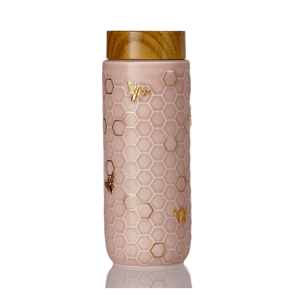 Honey Bee Travel Mug / Gold 16 oz-2