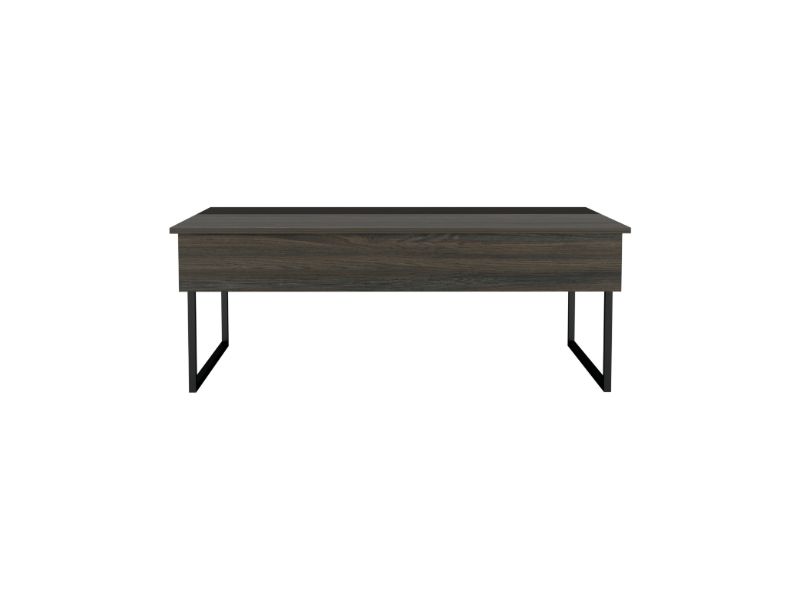 Lift Top Coffee Table Wuzz, Two Legs, Two Shelves, Carbon Espresso / Black Wengue Finish-3