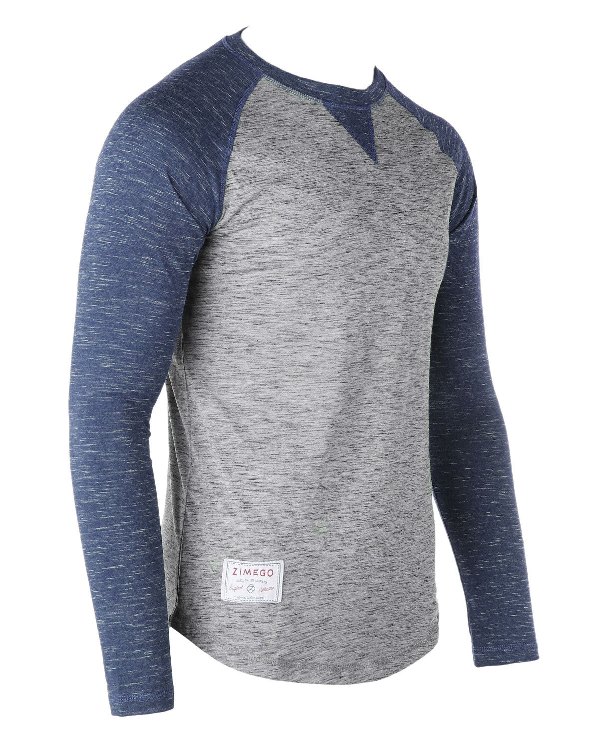 ZIMEGO Men Athletic Fit Baseball Retro Contrast Long Sleeve Raglan T-Shirt-1