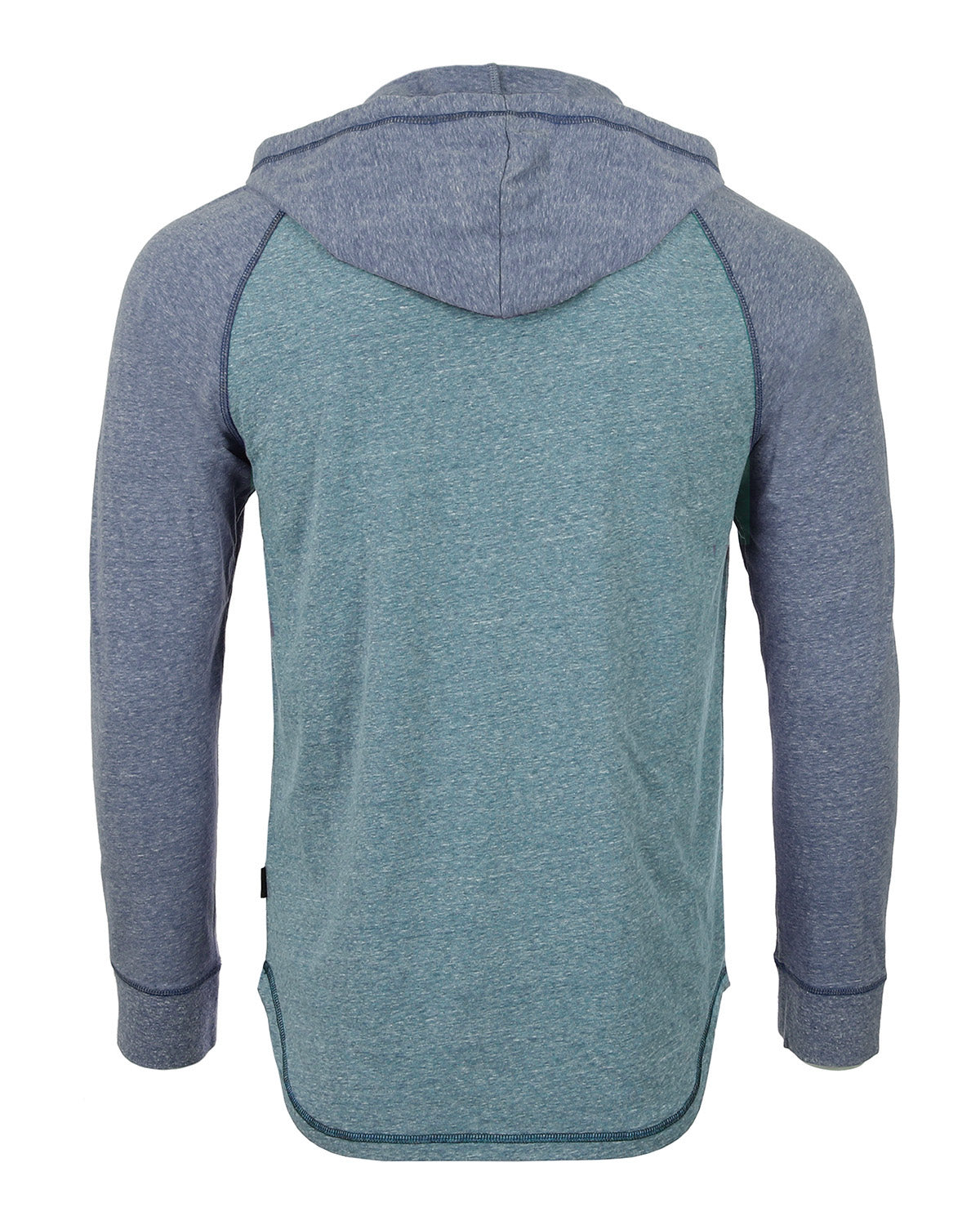 ZIMEGO Men's Long Sleeve Henley Raglan Hoodie with Kangaroo Pocket-2