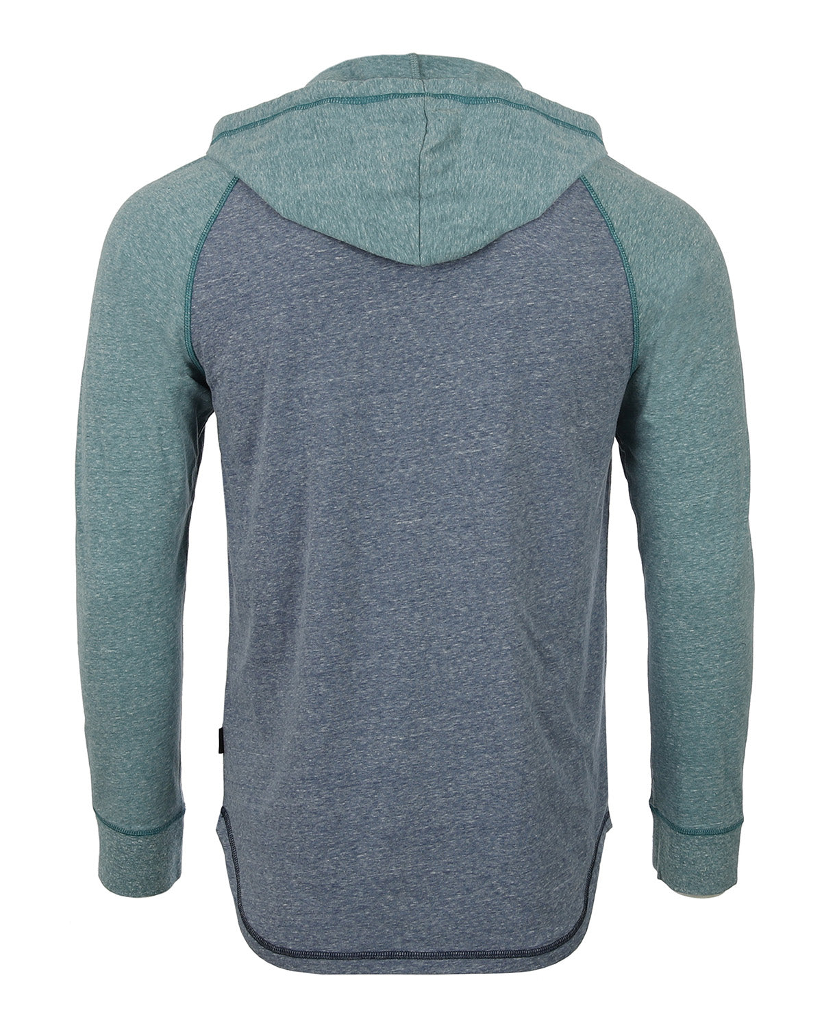 ZIMEGO Men's Long Sleeve Henley Raglan Hoodie with Kangaroo Pocket-3