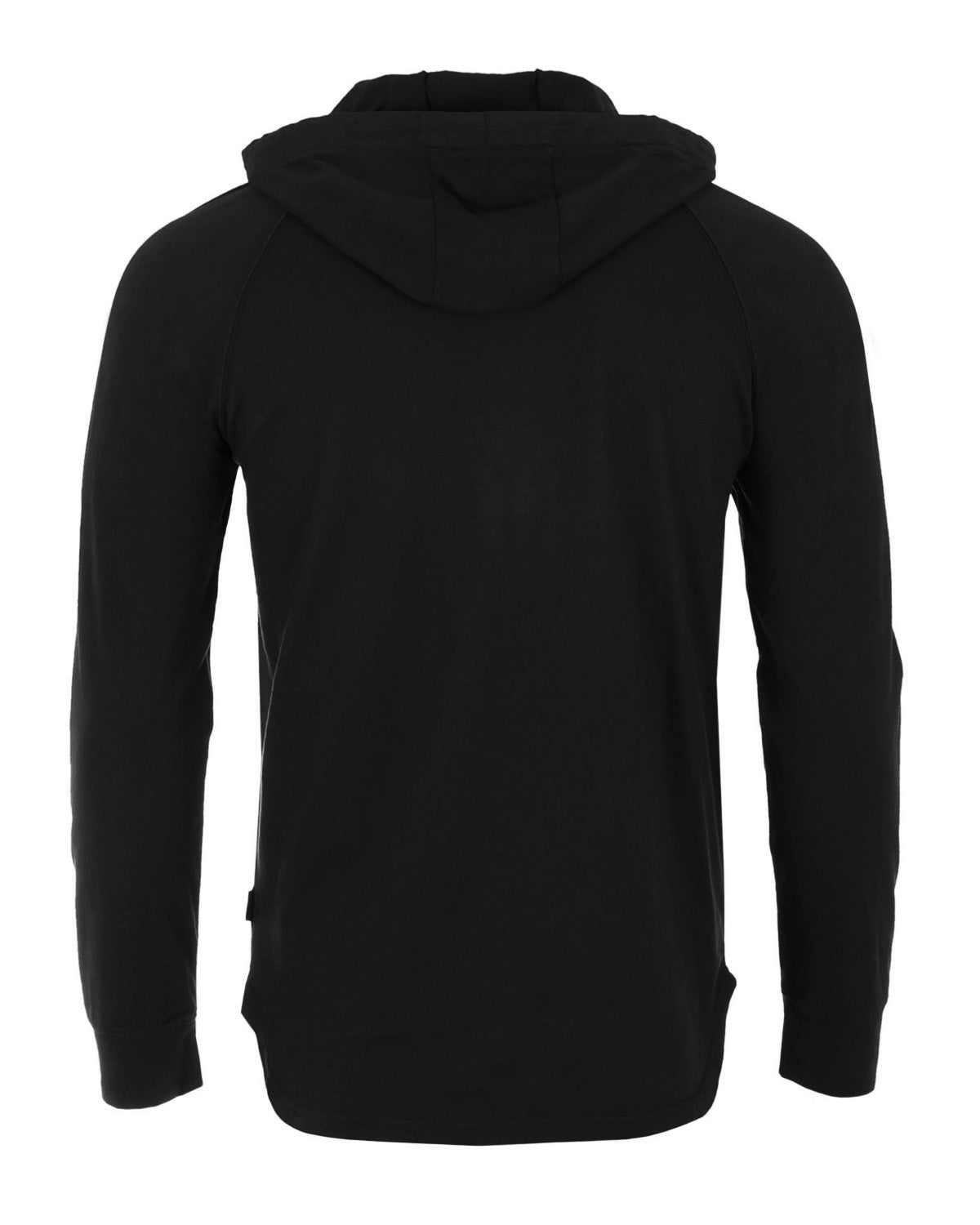 ZIMEGO Men's Pigment Dyed Hoodie - Athletic V Neck Long Sleeve Henley Pullover Shirt-3