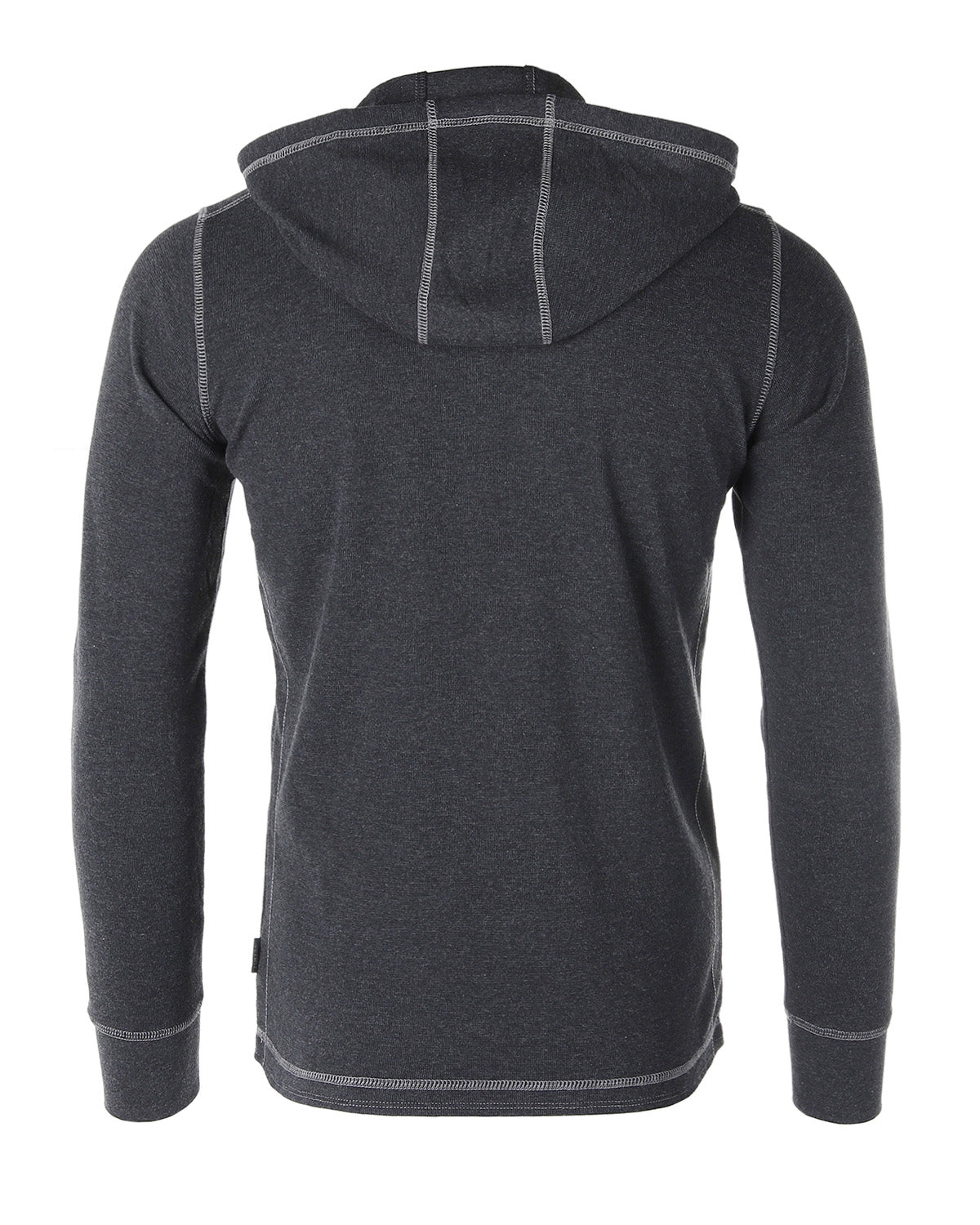 ZIMEGO Mens Vintage Dyed Thermal Long Sleeve Lightweight Fashion Hooded Henley-1