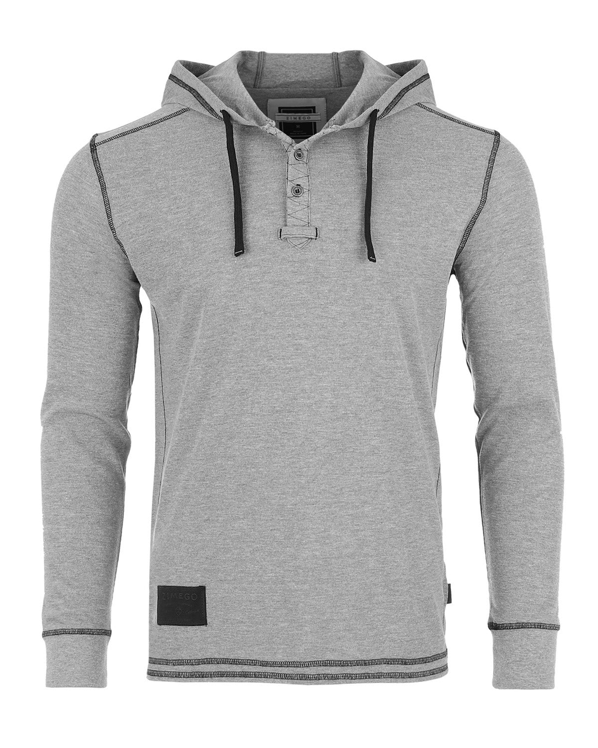 ZIMEGO Men's Thermal Long Sleeve Lightweight Fashion Hooded Henley-1