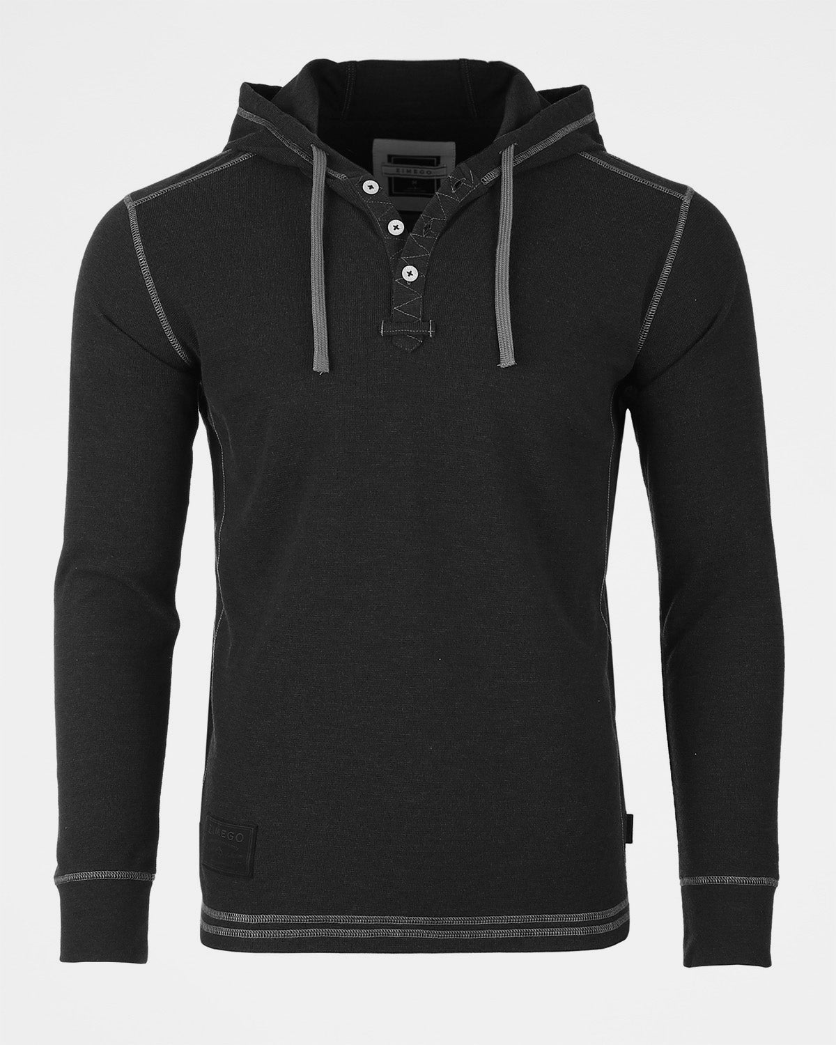 ZIMEGO Men's Thermal Long Sleeve Lightweight Fashion Hooded Henley-0