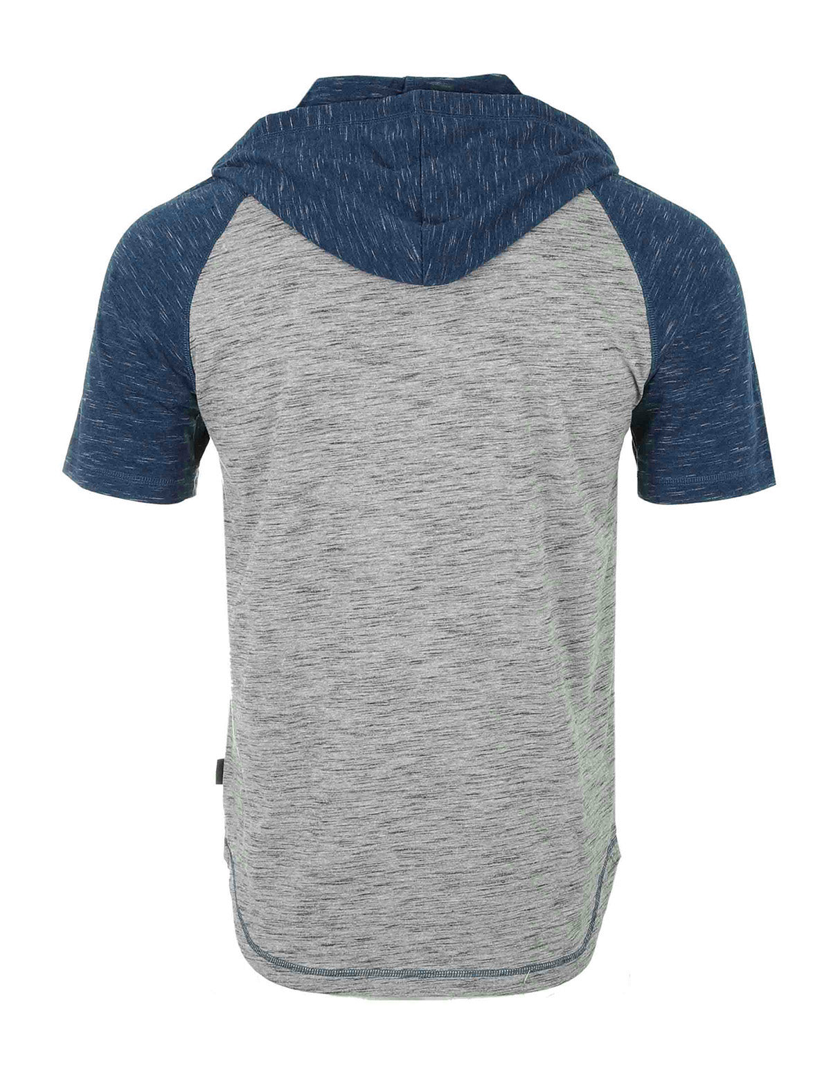 ZIMEGO Men's Short Sleeve Raglan Henley Hoodie Round Bottom Semi Longline T-Shirt-3