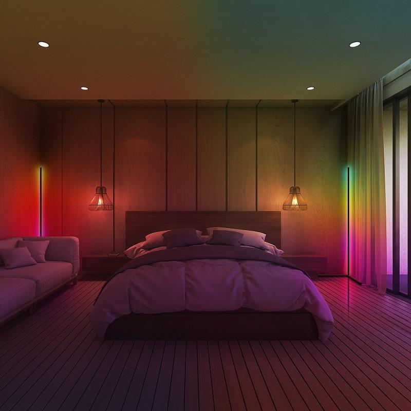 2 PACKS - RGB Corner Floor Lamp, Minimalist LED Lamp-2