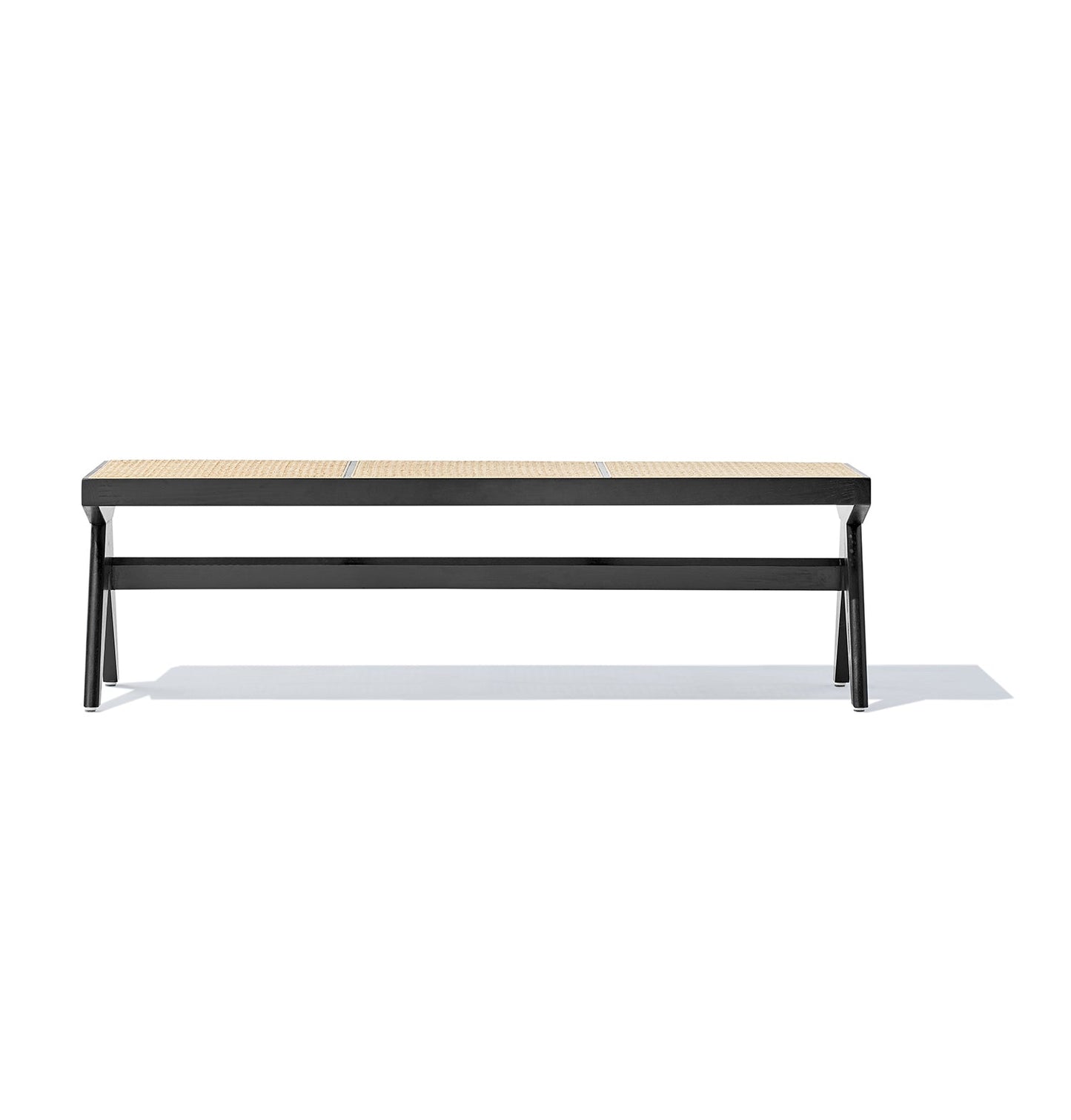 Célia Bench - Black & Natural Rattan-2