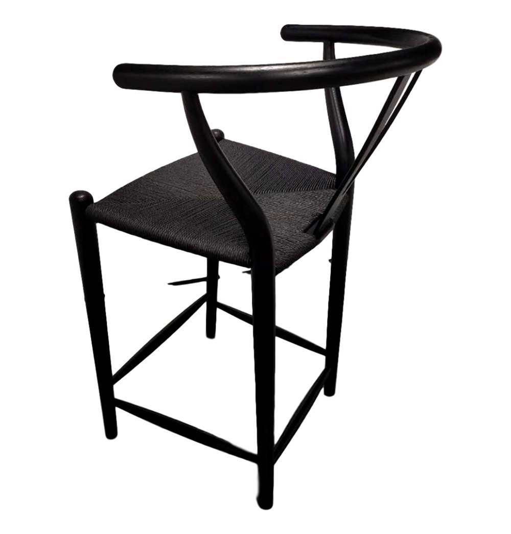 Dagmar Counter Stool - Black & Black Cord-2