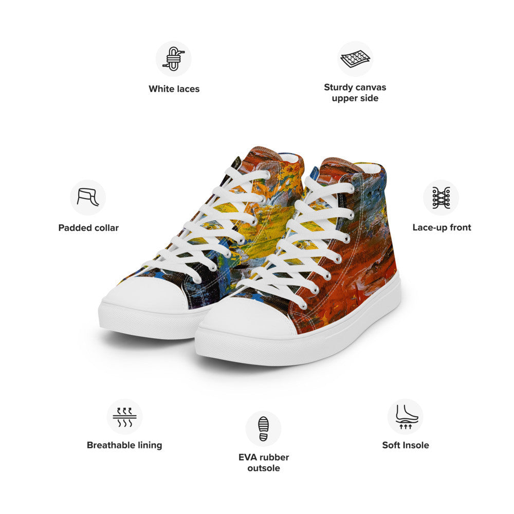 Gianneli Colours Handmade Women’s High Top Canvas Shoes-14