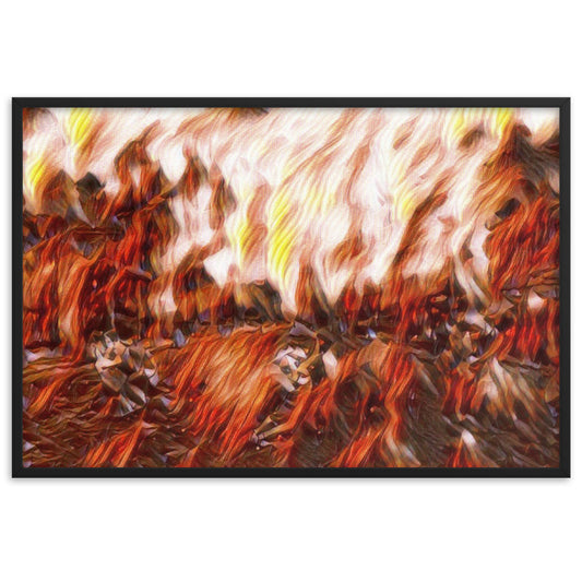 DANCE ME LIKE THE RAIN THAT BURNING OUT THE FIRE AROUND ME Velvet Framed Poster-0