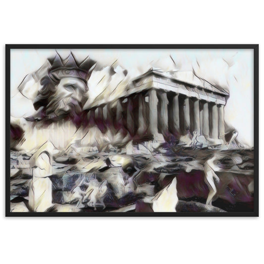 A SUNDAY UNDER ACROPOLIS V2 Premium Framed Poster-0