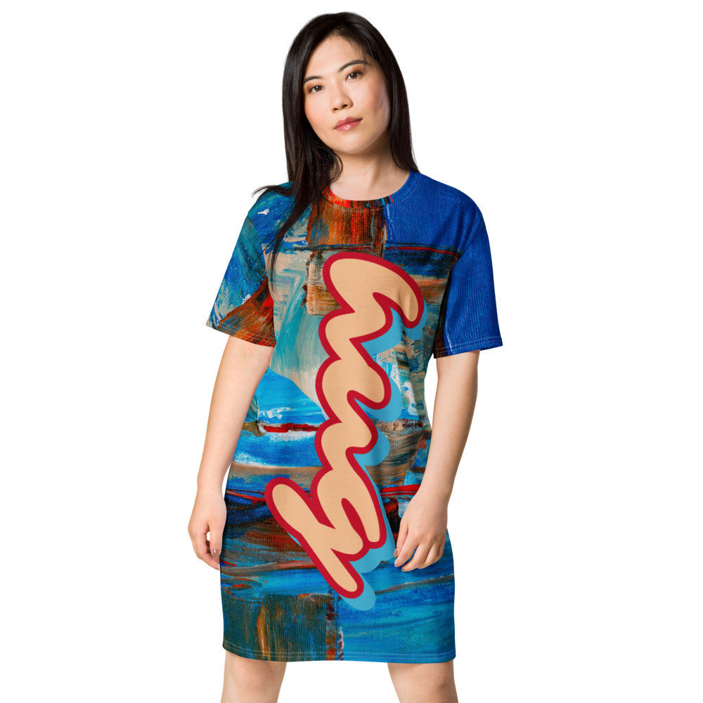 HUG MY COLOURS T-shirt Dress by Gianneli-2