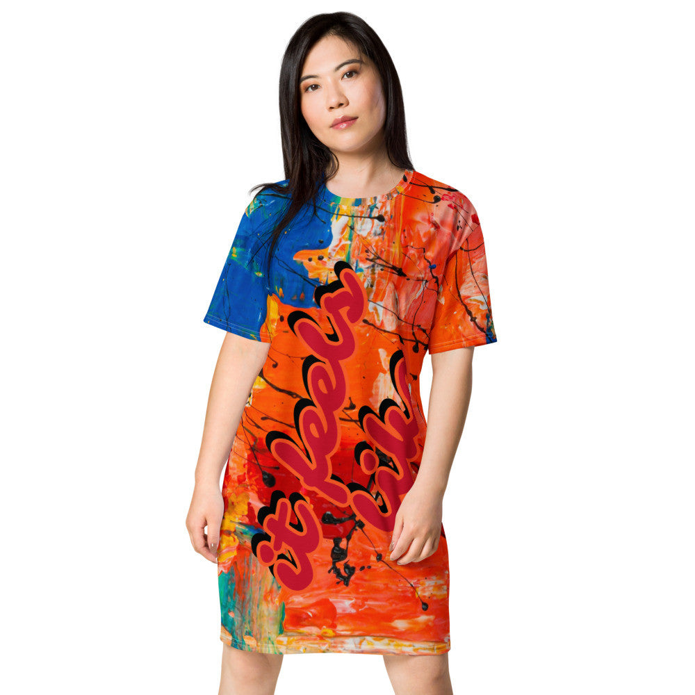 FLYING TANGO T-shirt Dress by Gianneli-2