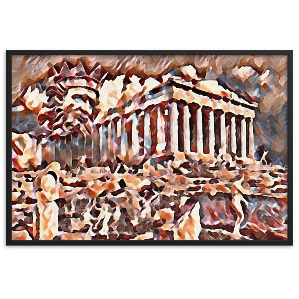 A SUNDAY UNDER ACROPOLIS V2 Superior Framed Poster-0