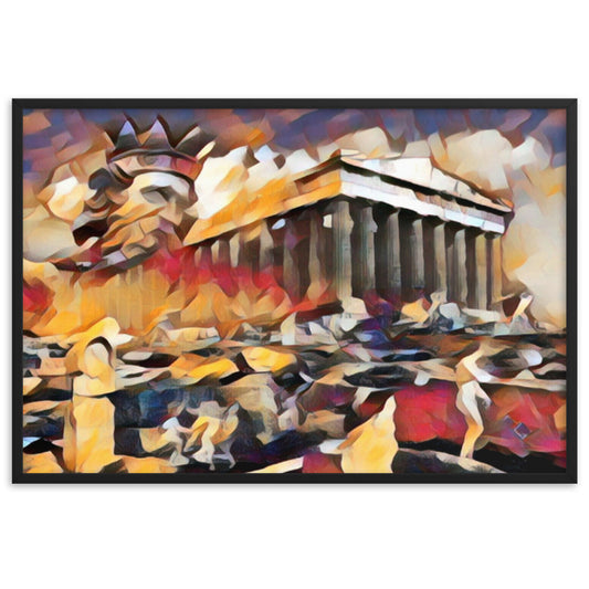 A SUNDAY UNDER ACROPOLIS V2 Premium Framed Poster-0