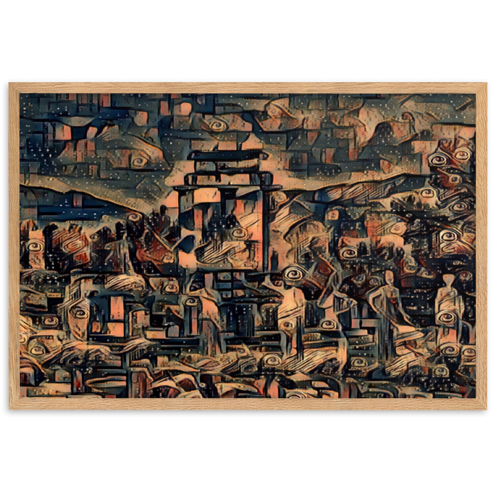 A SUNDAY AT THE ORACLE OF DELPHI Premium Framed Poster-0