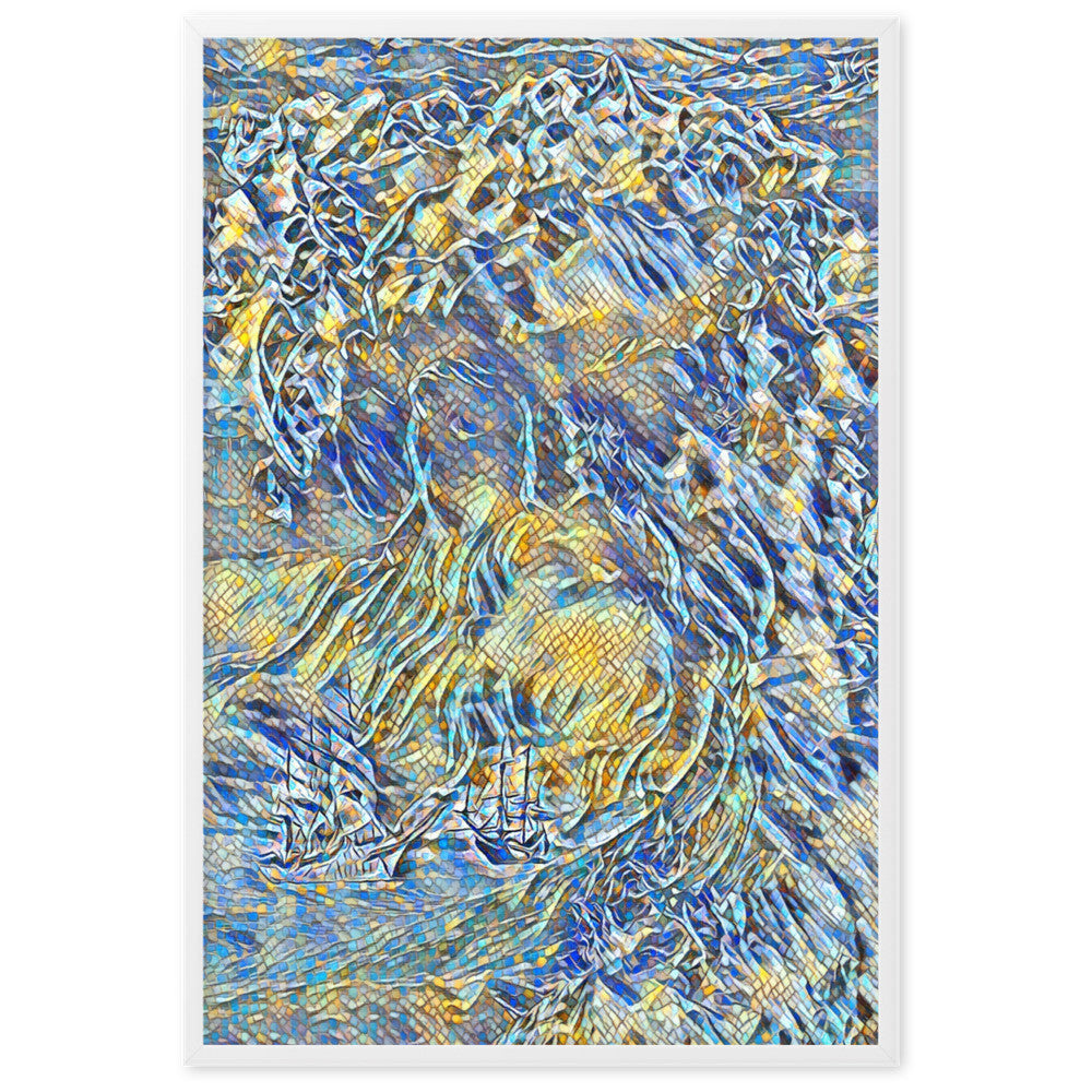 WHEN POSEIDON ASKED THE WAVES TO DANCE Superior Framed Poster-0