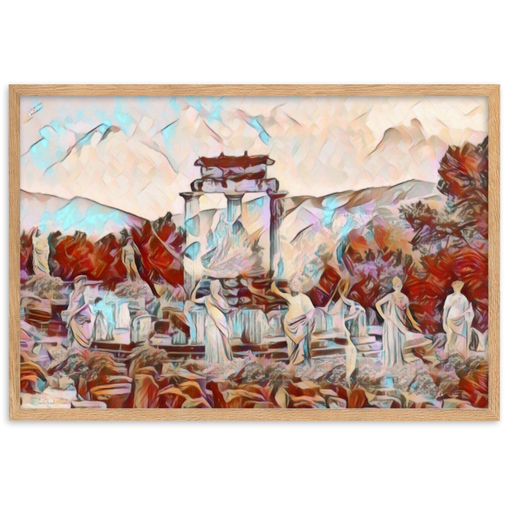 A SUNDAY AT THE ORACLE OF DELPHI Premium Framed Poster-0