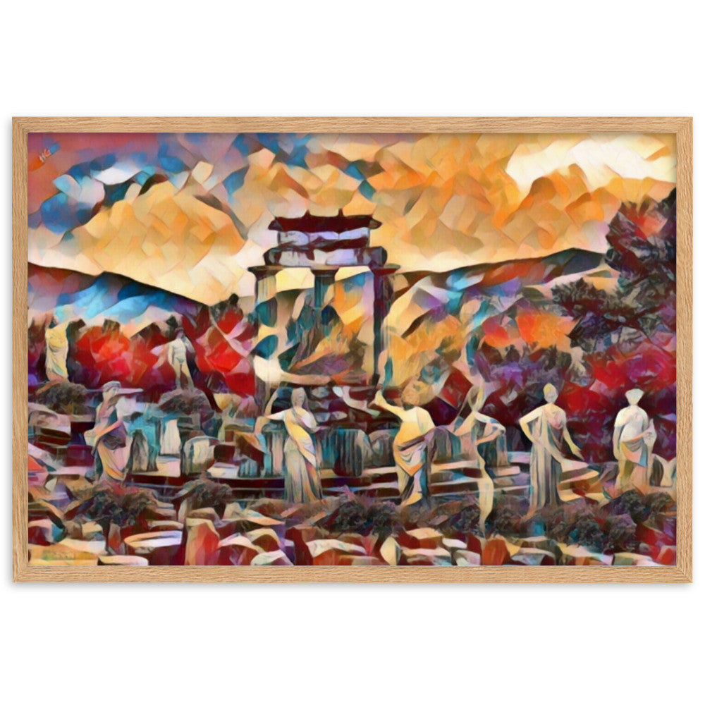 A SUNDAY AT THE ORACLE OF DELPHI Premium Framed Poster-0