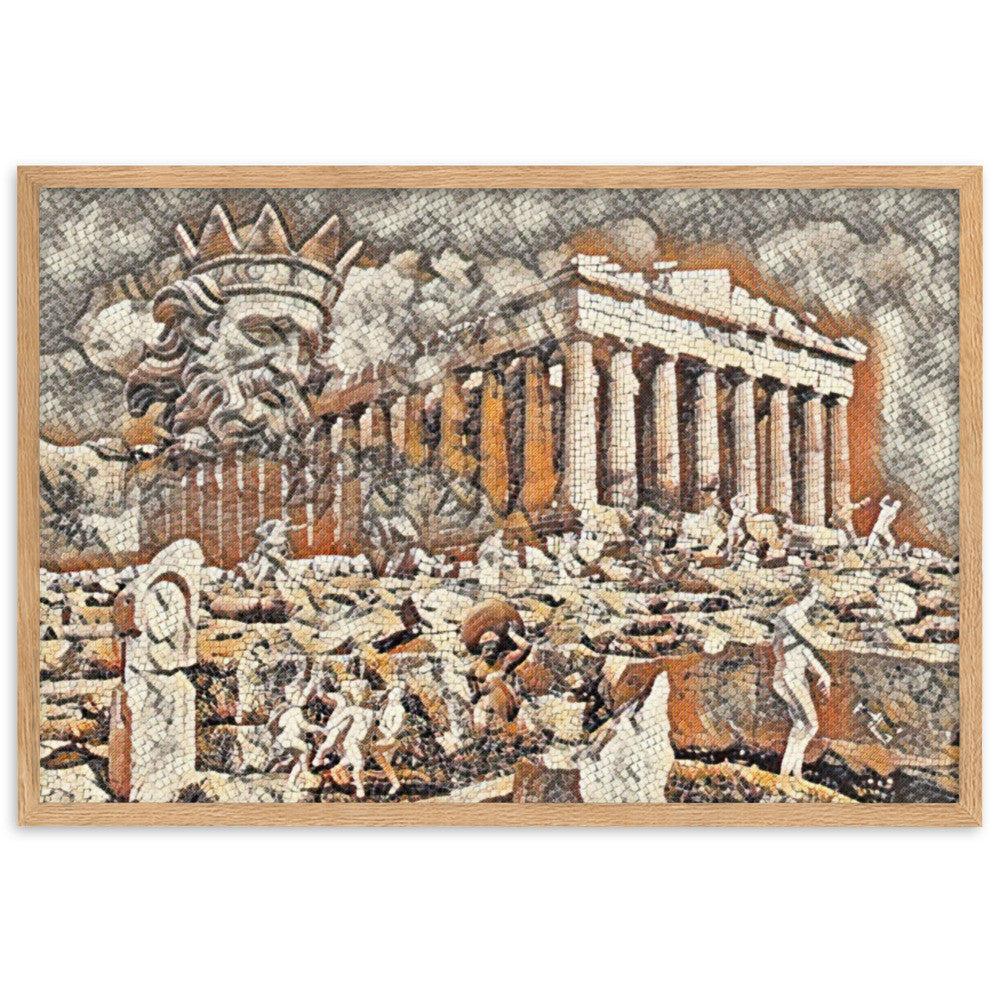 A SUNDAY UNDER ACROPOLIS V2 Velvet Framed Poster-0