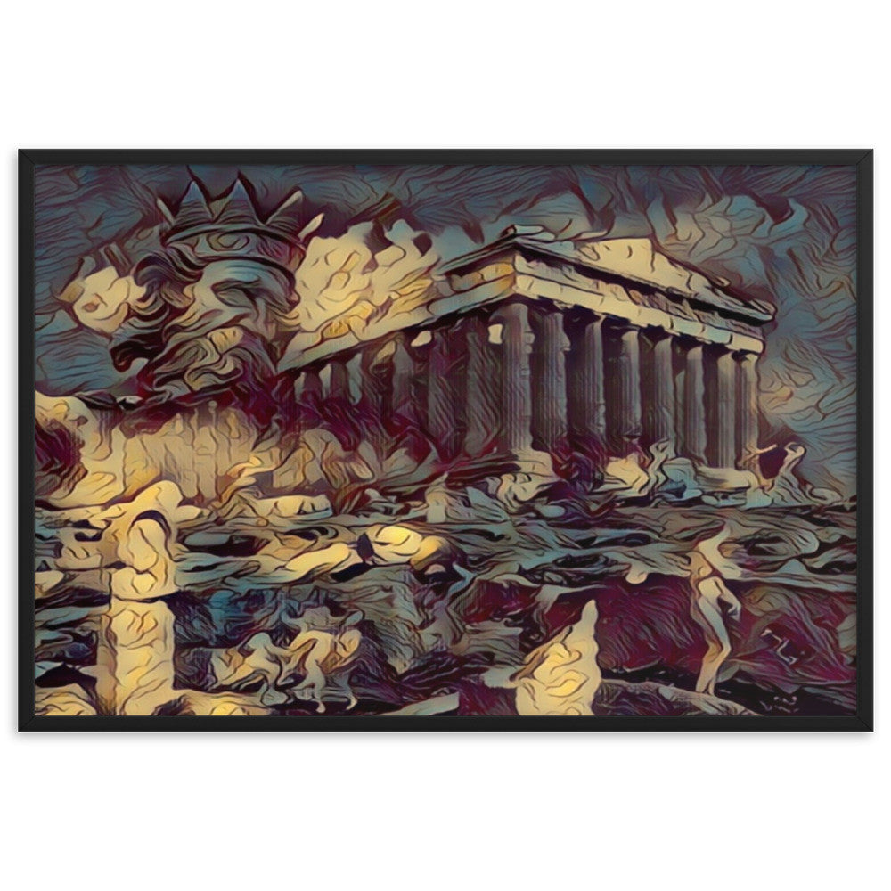 A SUNDAY UNDER ACROPOLIS V2 Premium Framed Poster-0