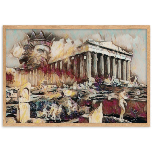 A SUNDAY UNDER ACROPOLIS V2 Premium Framed Poster-0